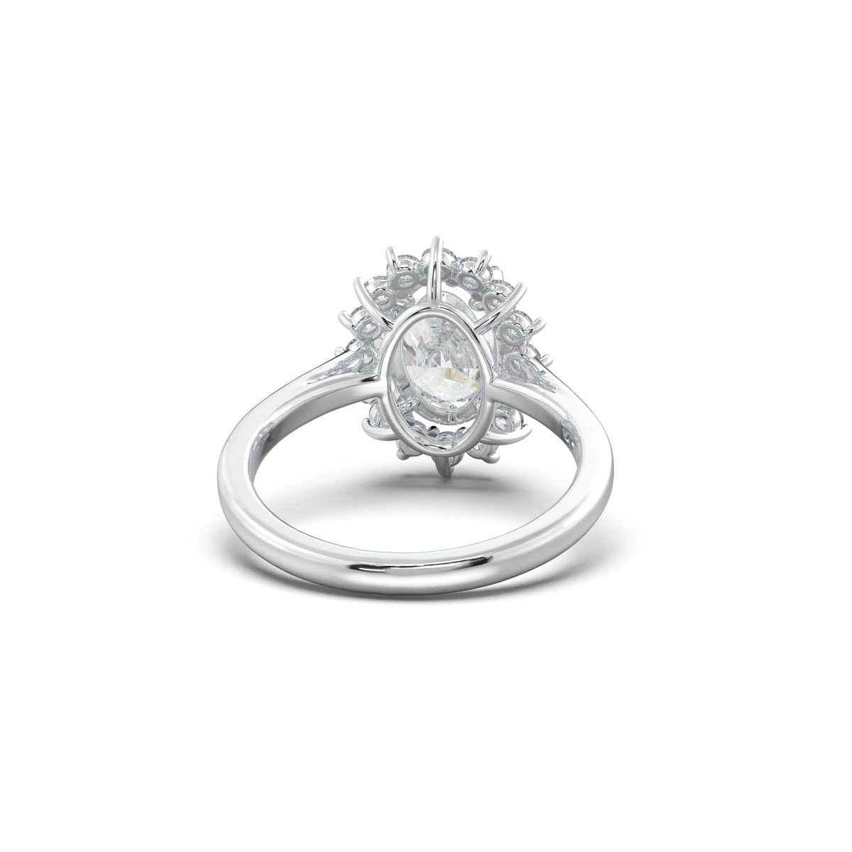 Oval Halo Engagement Ring