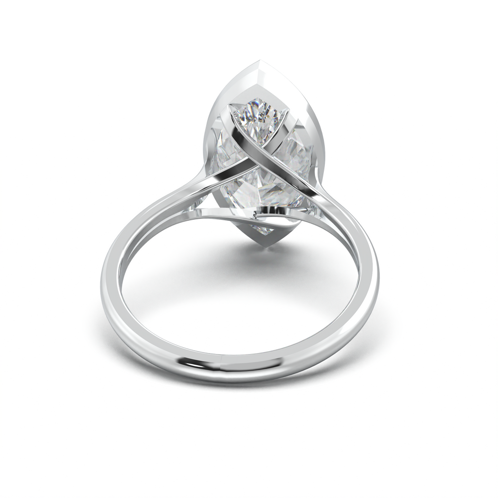 Marquise Bezel Solitaire Engagement Ring
