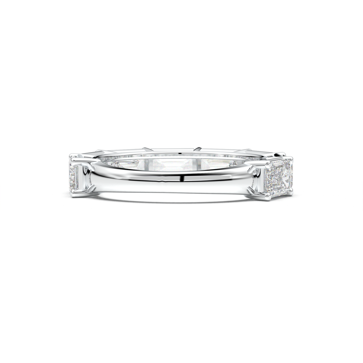 Emerald-Cut Six-Stone Wedding Band