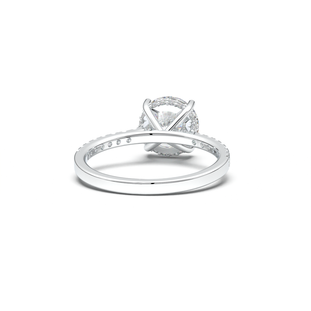 Round Pavé Engagement Ring