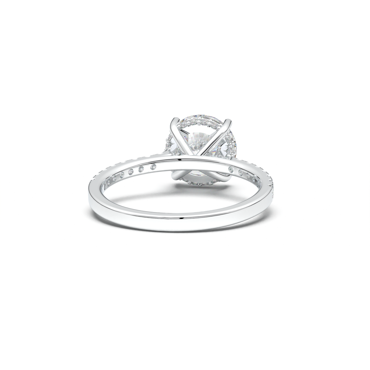Round Pavé Engagement Ring