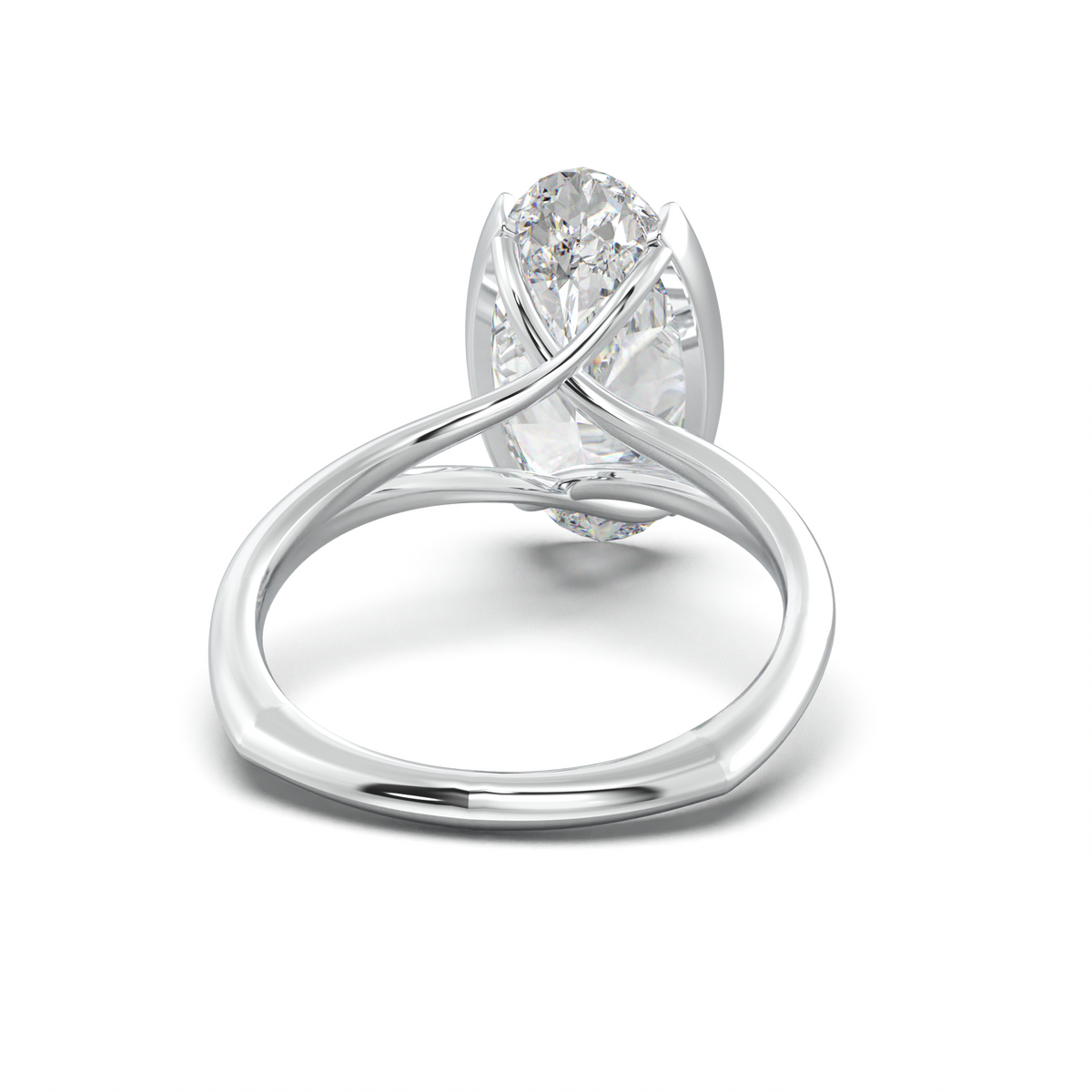 Moval Halo Pavé Engagement Ring