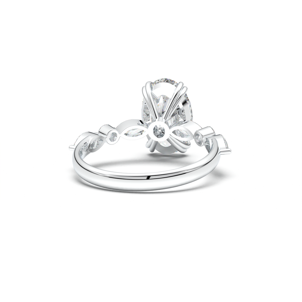 Oval Mixed-Shape Engagement Ring