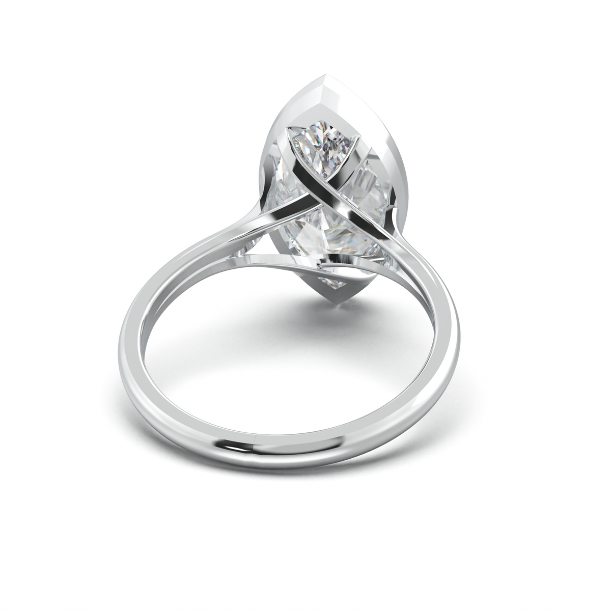 Marquise Bezel Solitaire Engagement Ring