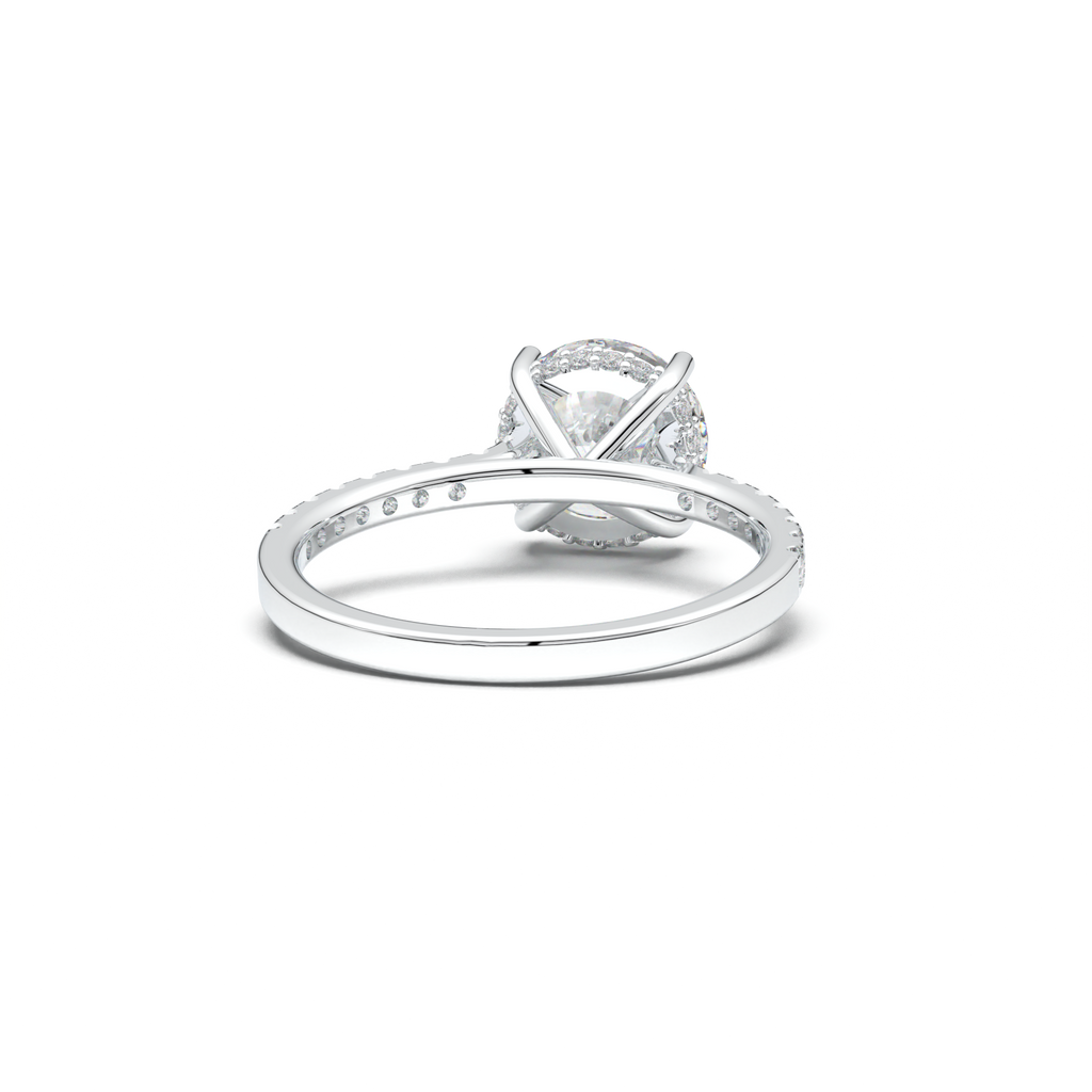 Round Pavé Engagement Ring
