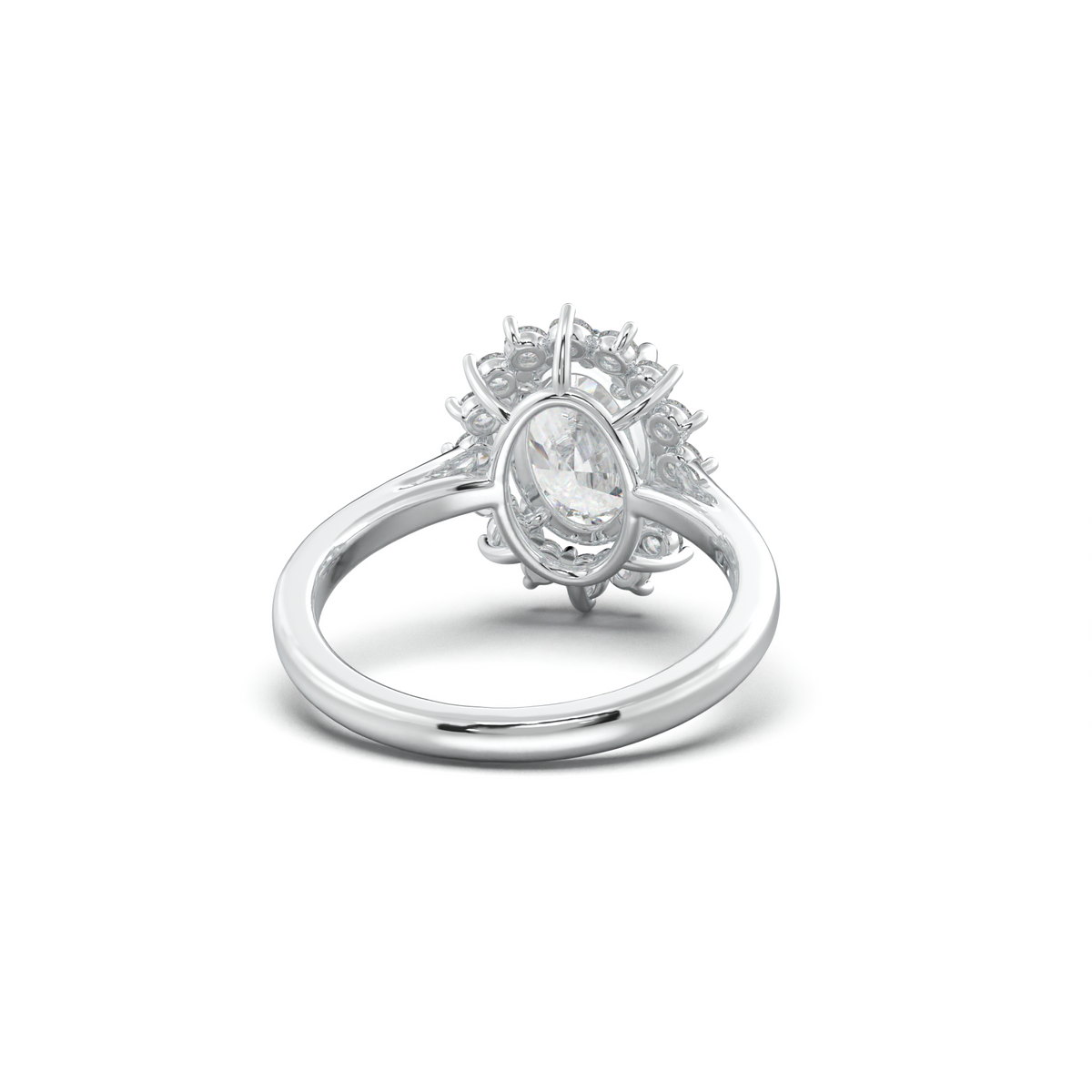 Oval Halo Engagement Ring