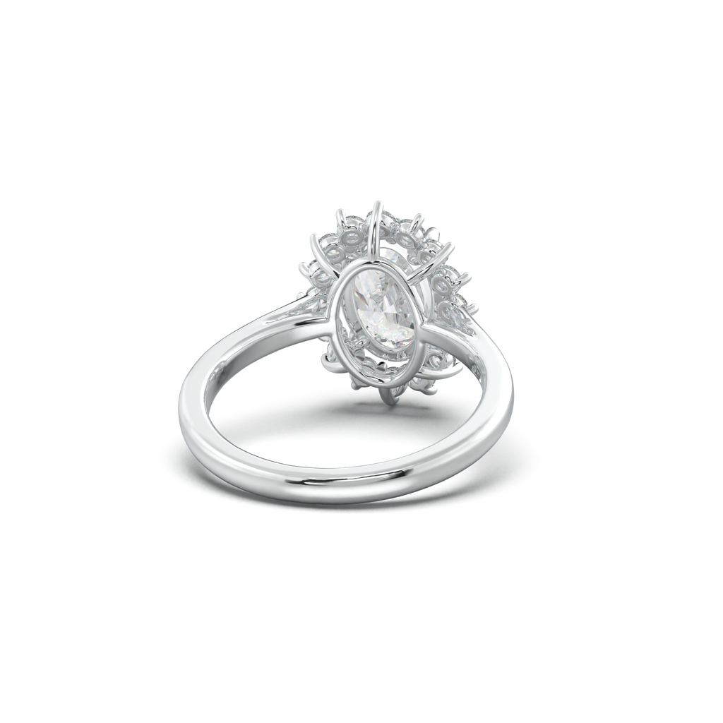 Oval Halo Engagement Ring
