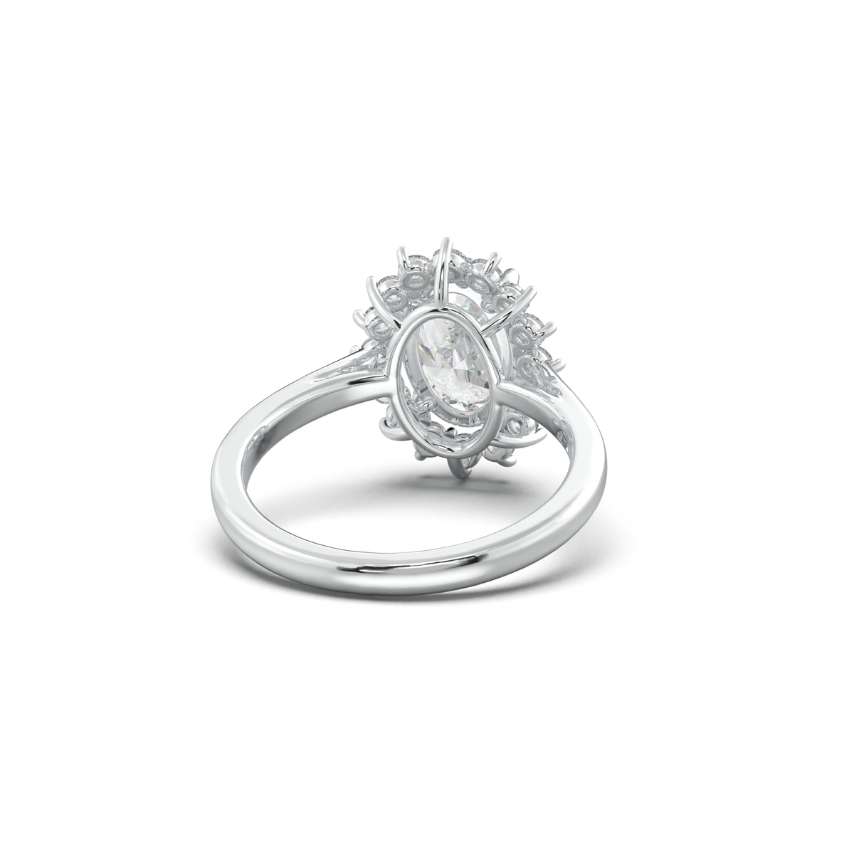 Oval Halo Engagement Ring