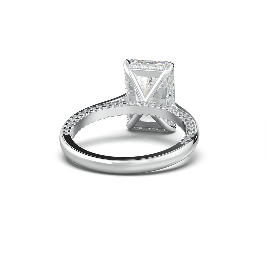 Radiant Pavé Hidden Halo Engagement Ring