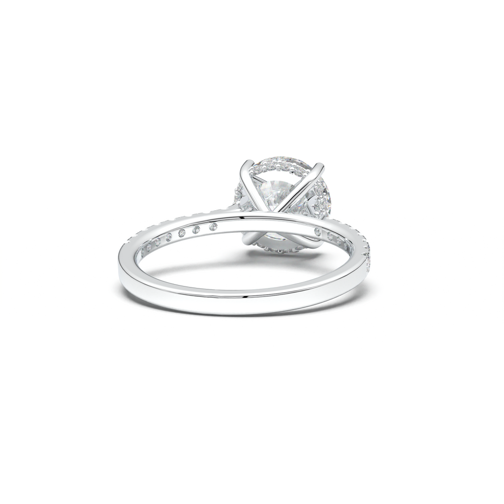 Round Pavé Engagement Ring