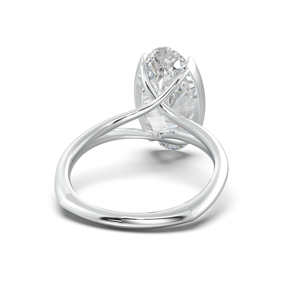 Moval Halo Pavé Engagement Ring