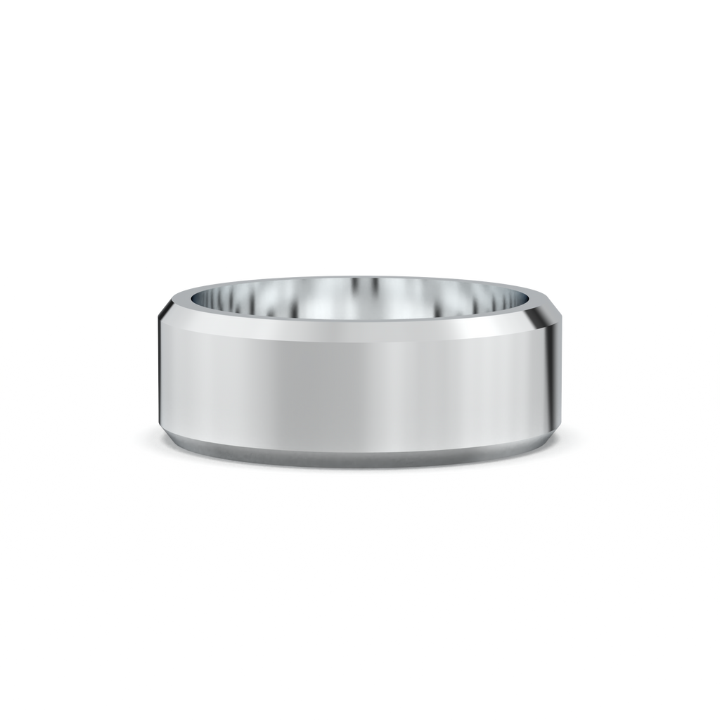 Wide Beveled Men's Band