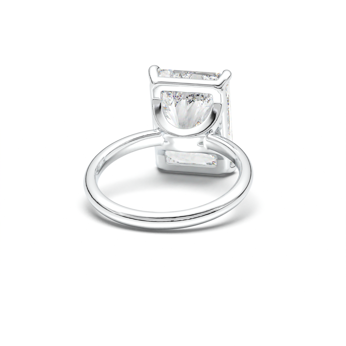 Radiant Solitaire Horseshoe Setting Engagement Ring