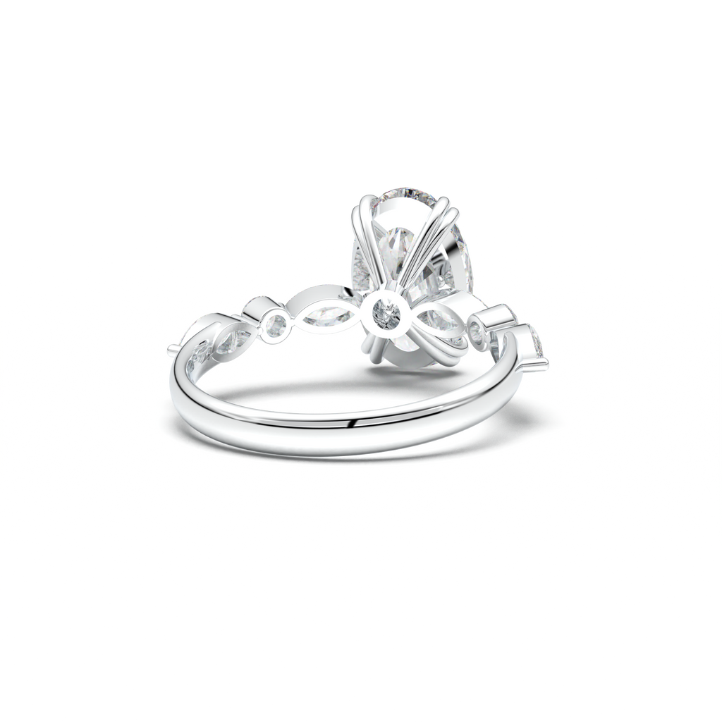 Oval Mixed-Shape Engagement Ring