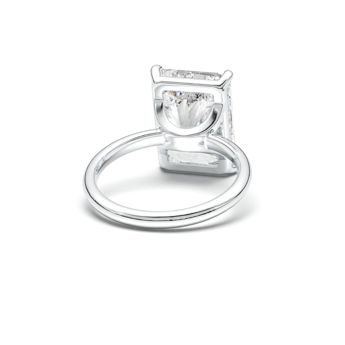 Radiant Solitaire Horseshoe Setting Engagement Ring