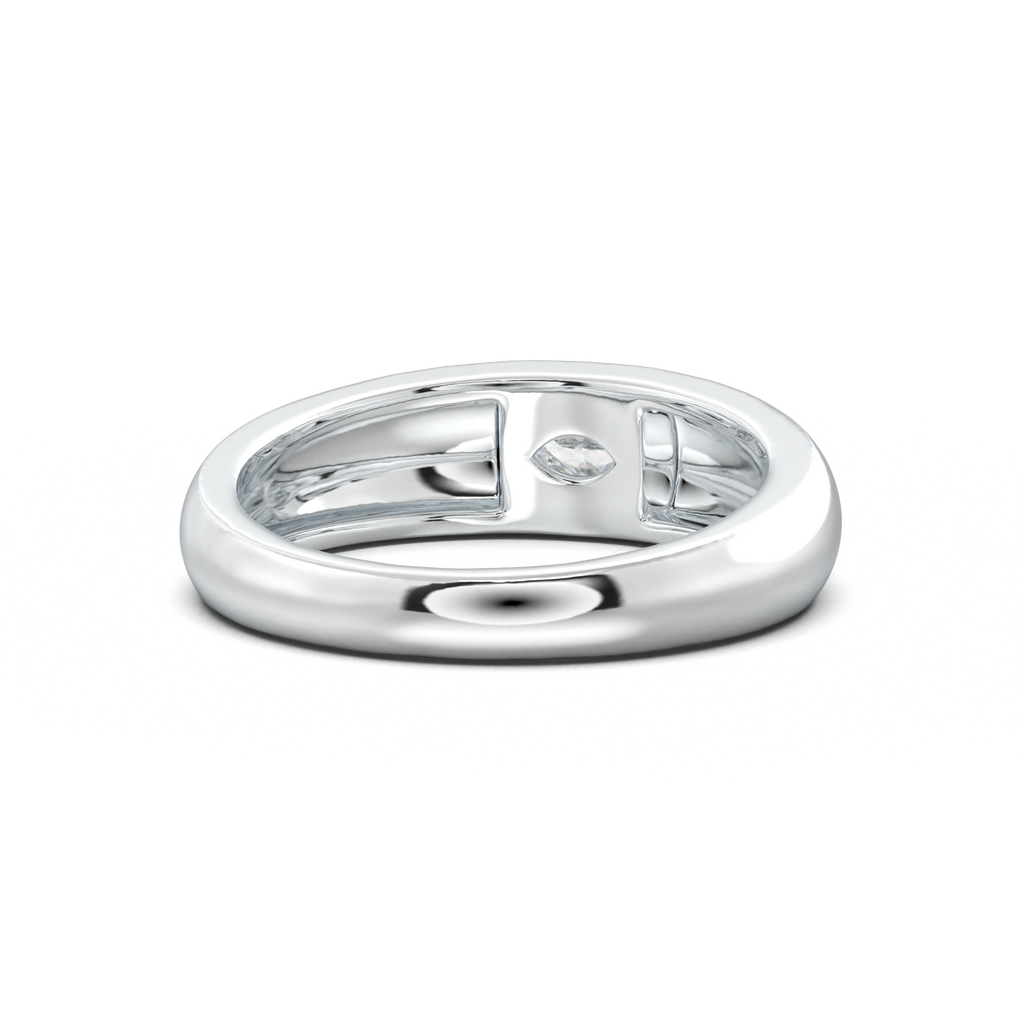 Flush-Set Marquise Men's Band