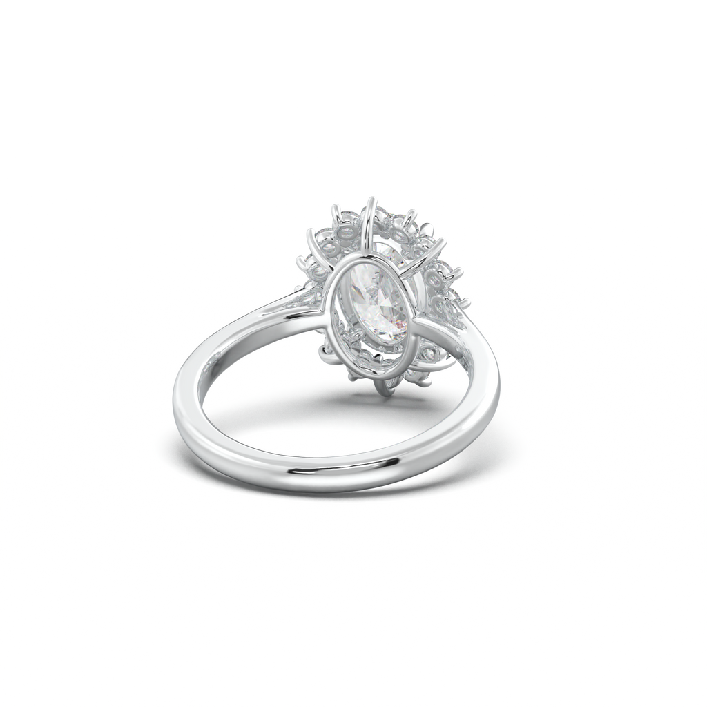 Oval Halo Engagement Ring