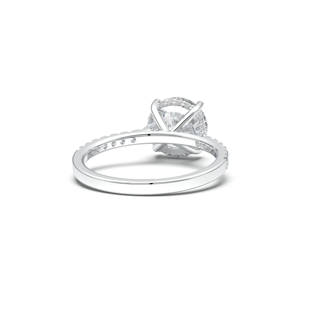 Round Pavé Engagement Ring