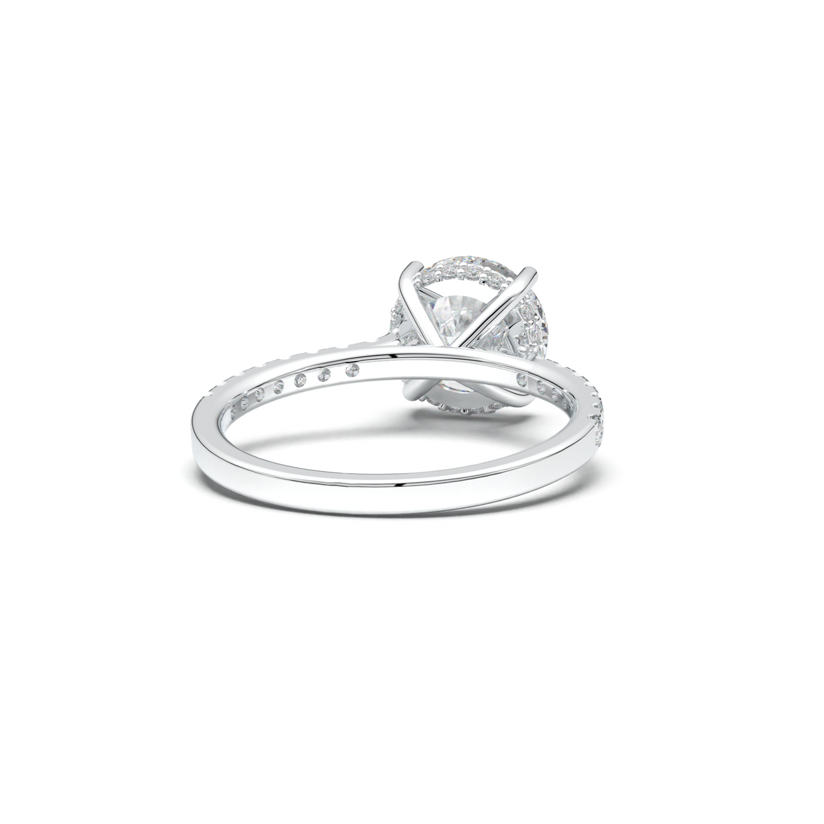 Round Pavé Engagement Ring