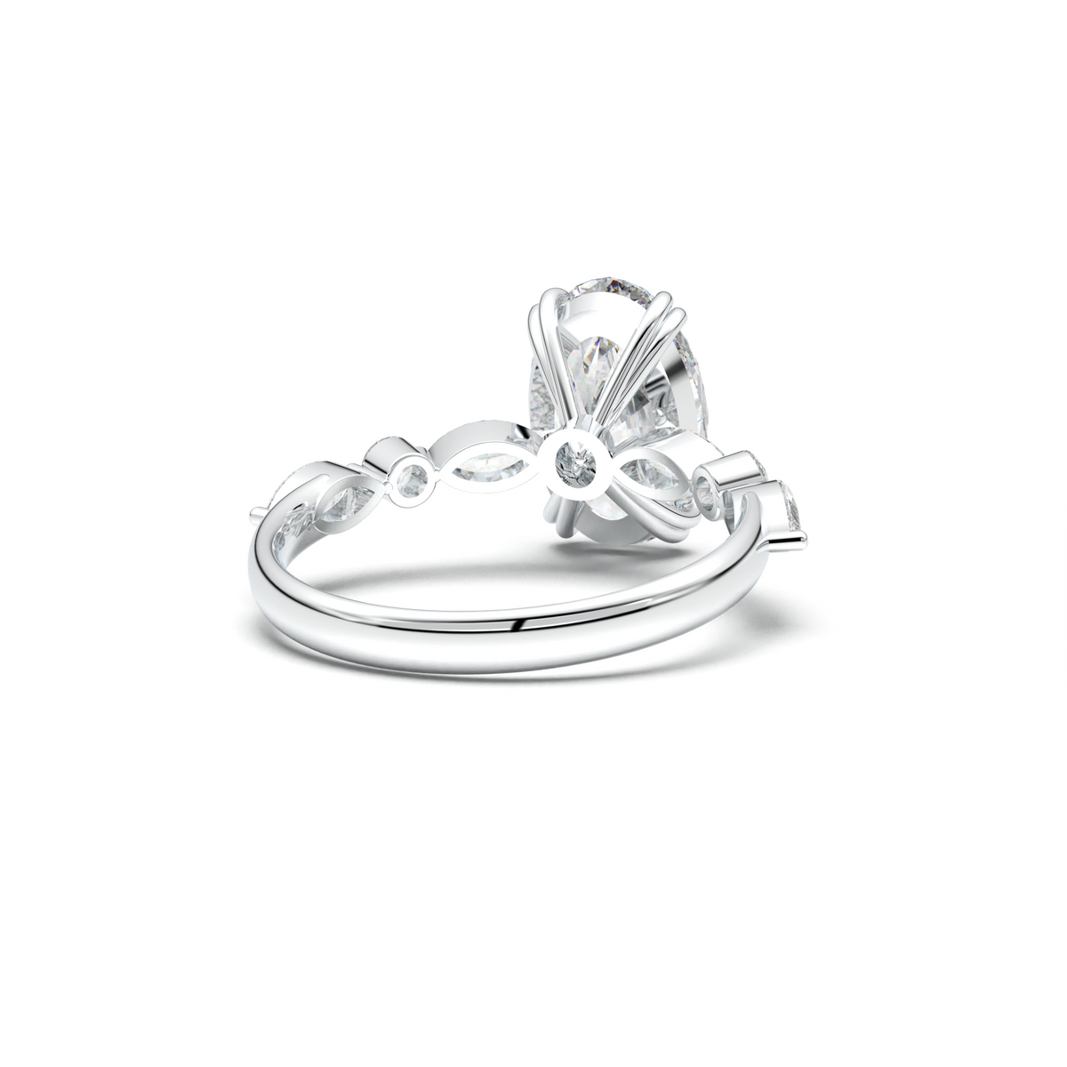 Oval Mixed-Shape Engagement Ring