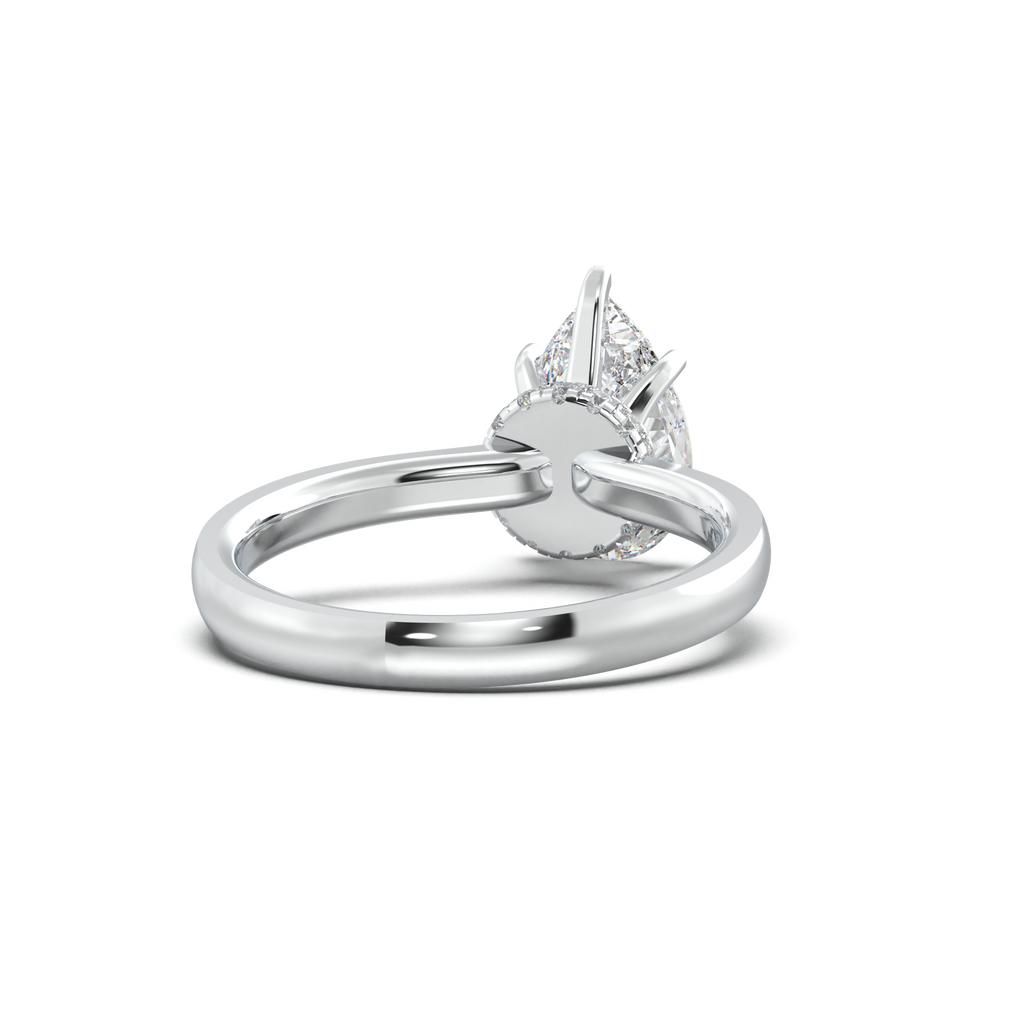 Cushion Hidden Pavé Engagement Ring