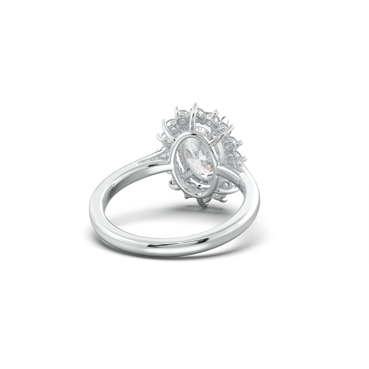 Oval Halo Engagement Ring