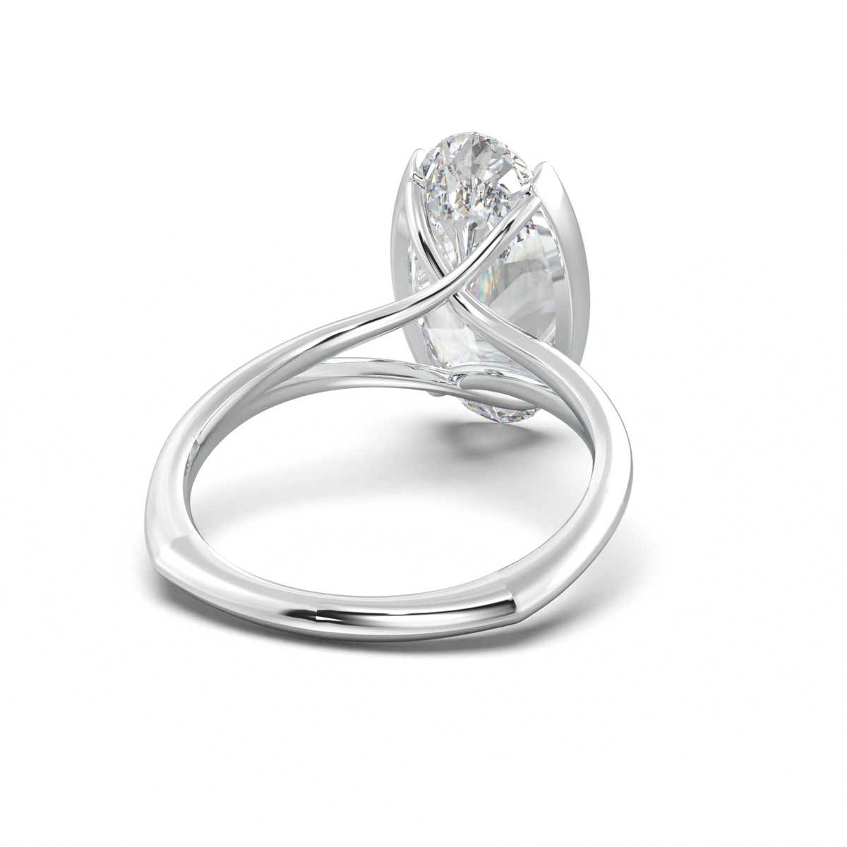 Moval Halo Pavé Engagement Ring