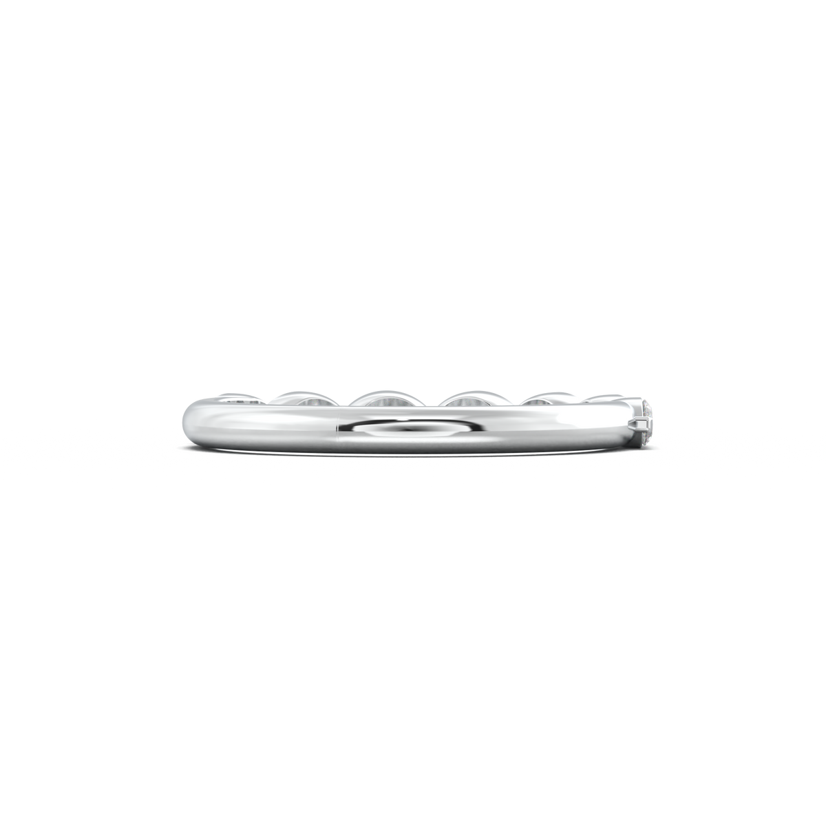 East-West Marquise Half-Eternity Wedding Band