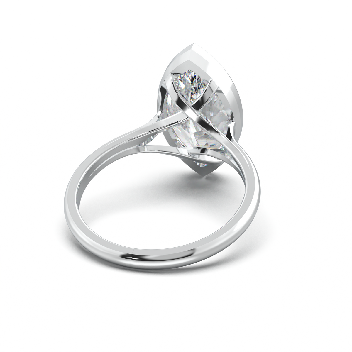 Marquise Bezel Solitaire Engagement Ring