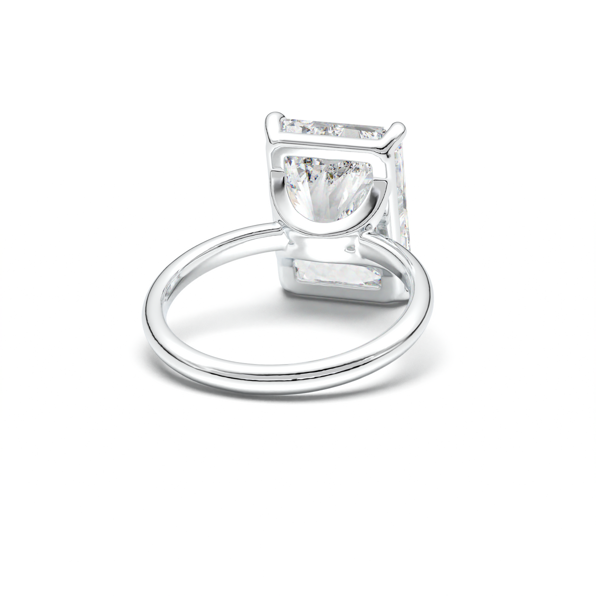 Radiant Solitaire Horseshoe Setting Engagement Ring