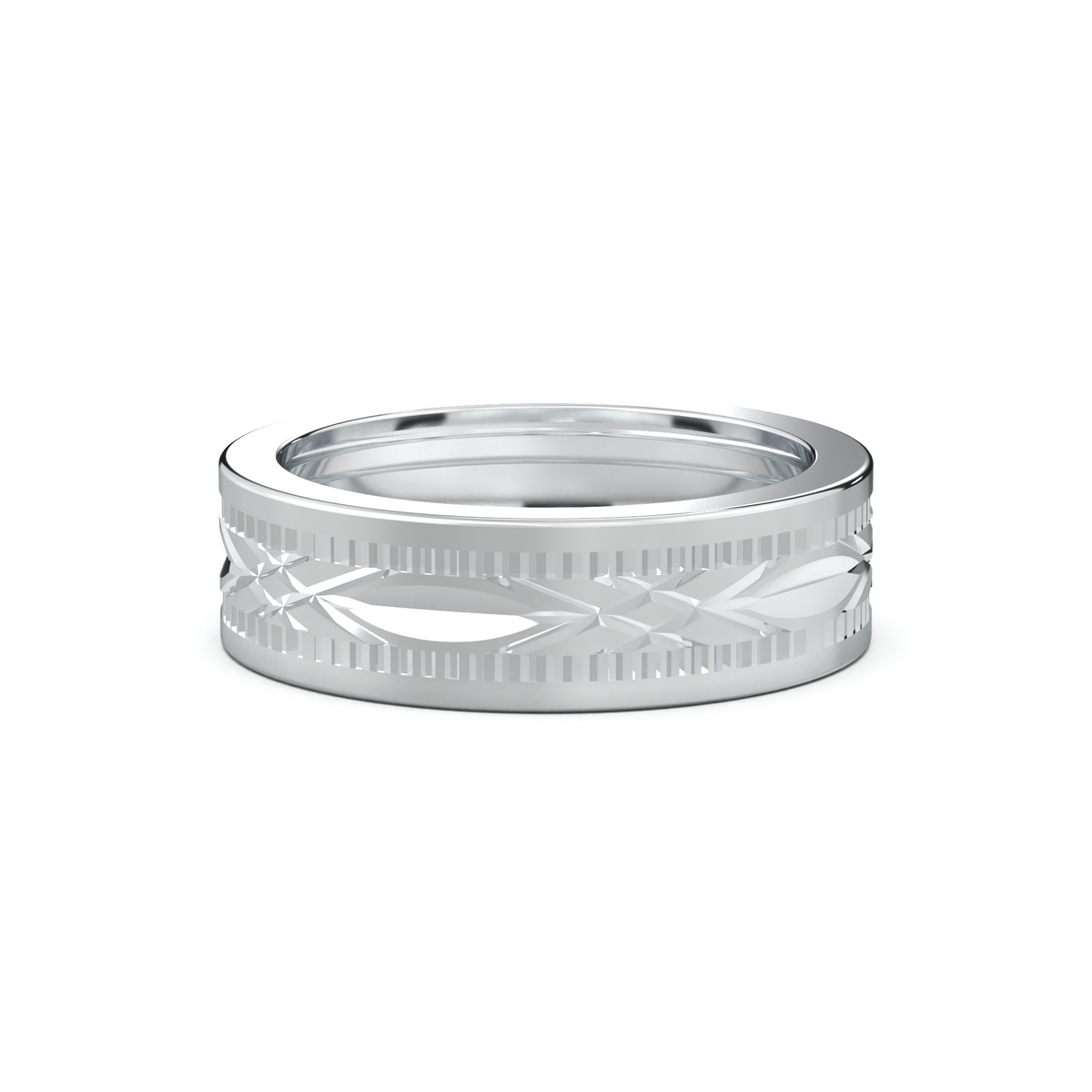 Engraved Geometric Men's Band