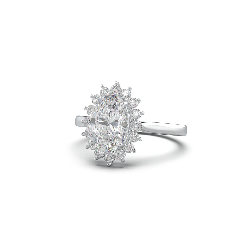 Oval Halo Engagement Ring