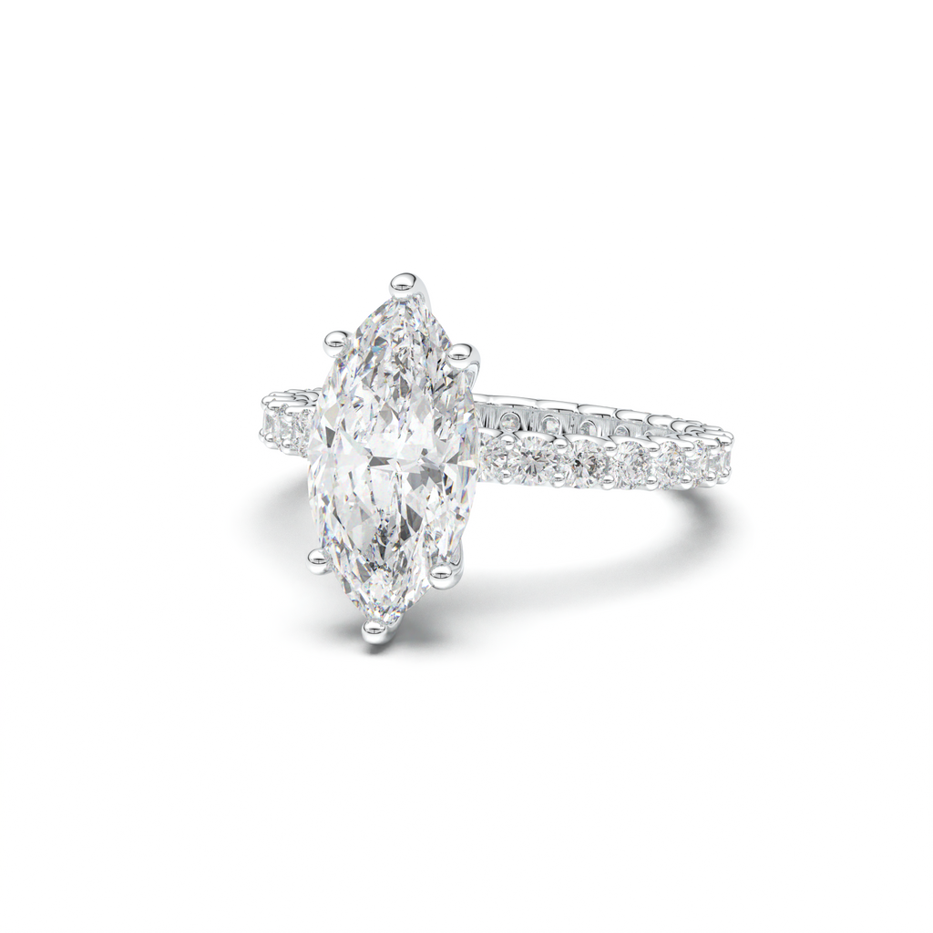Marquise Pavé Engagement Ring