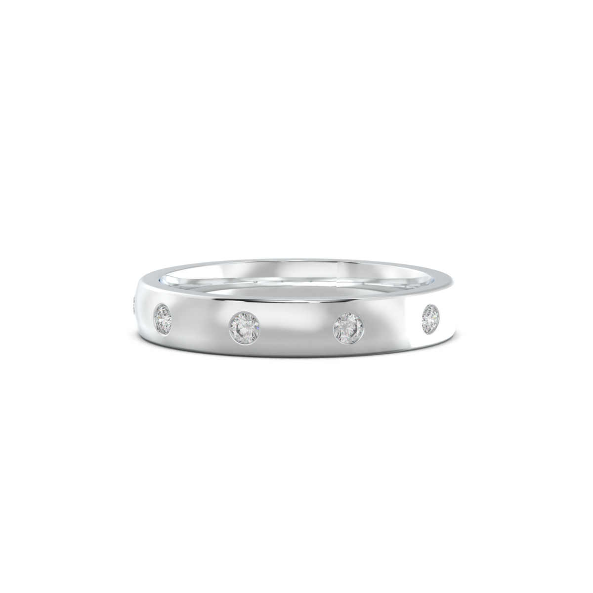 Five-Diamond Flush-Set Men's Band
