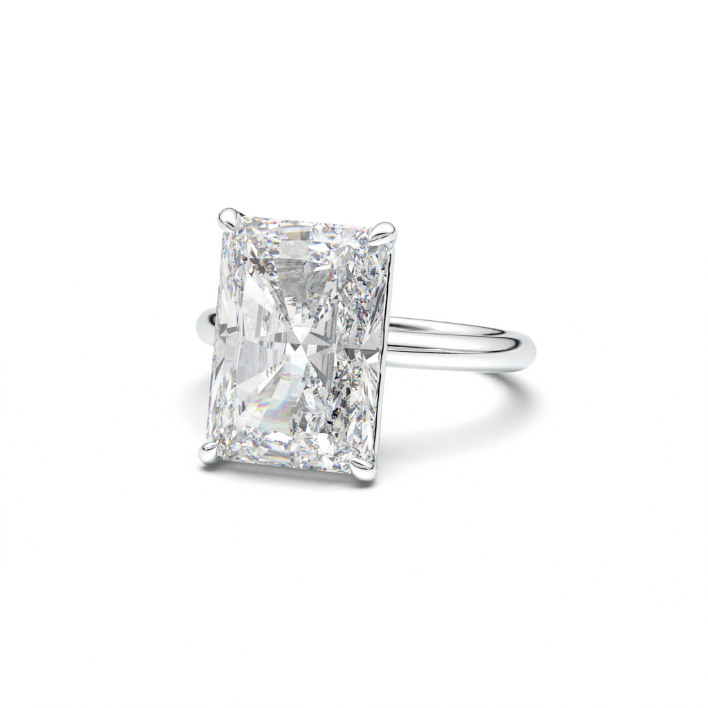 Radiant Solitaire Horseshoe Setting Engagement Ring