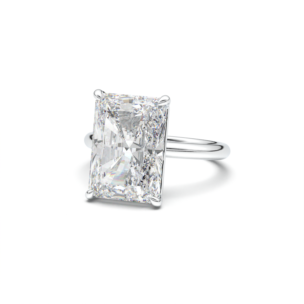 Radiant Solitaire Horseshoe Setting Engagement Ring