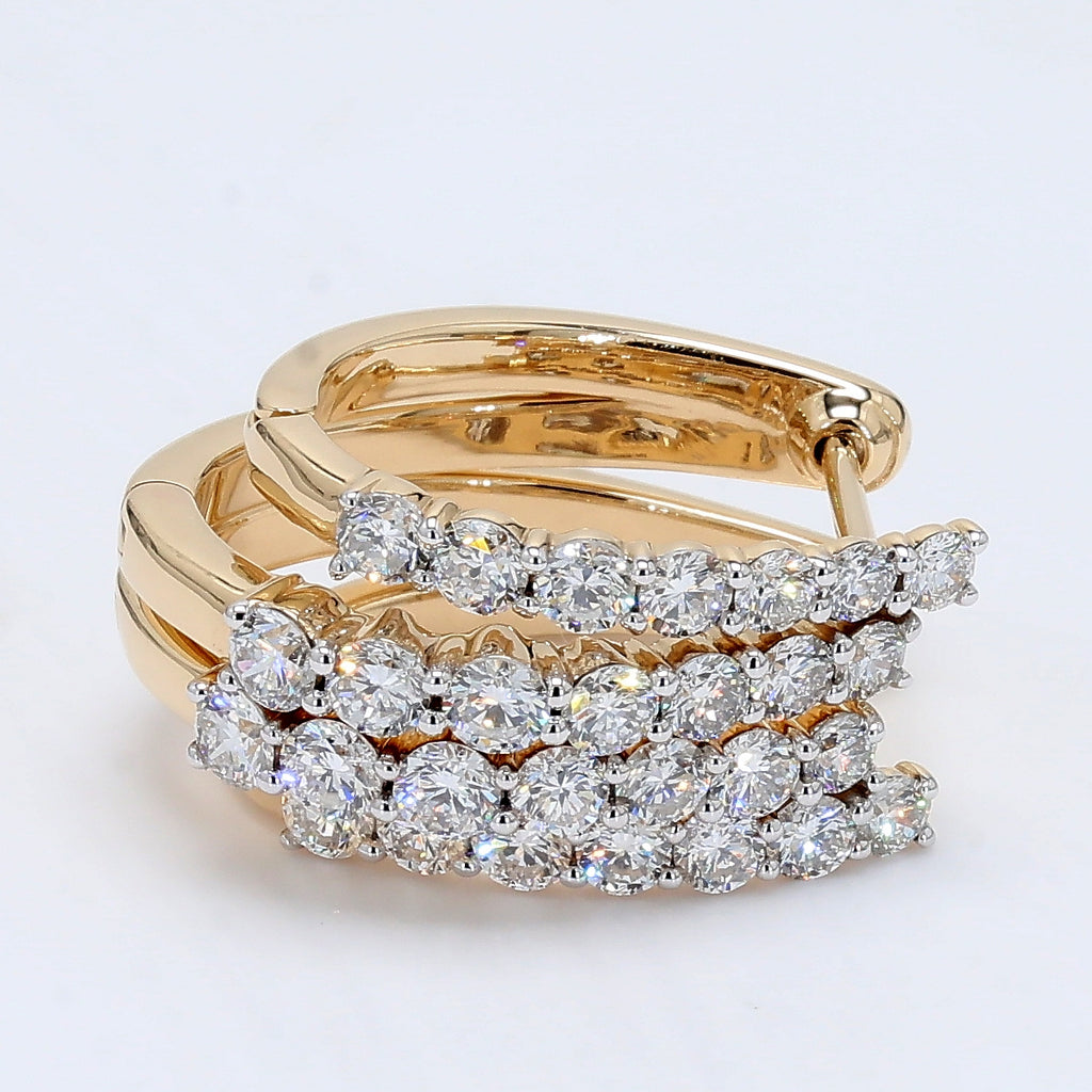 Celestial Double cuff Mid Hoop Earrings