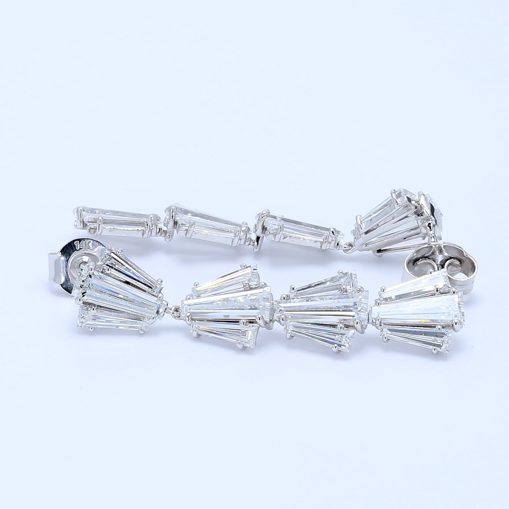 Trinity Baguette Drop Earring