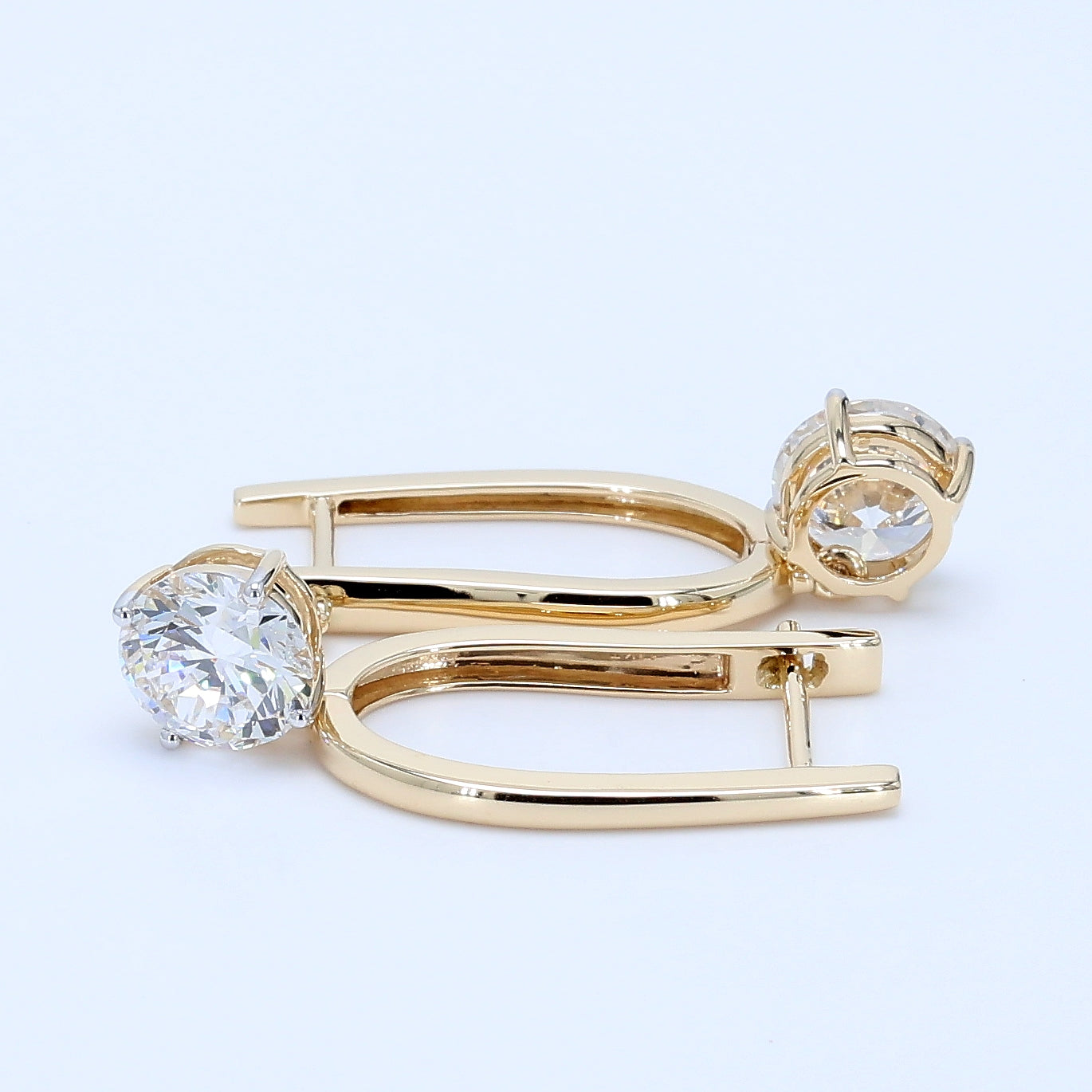Eternal Round Drop Hoop Earring