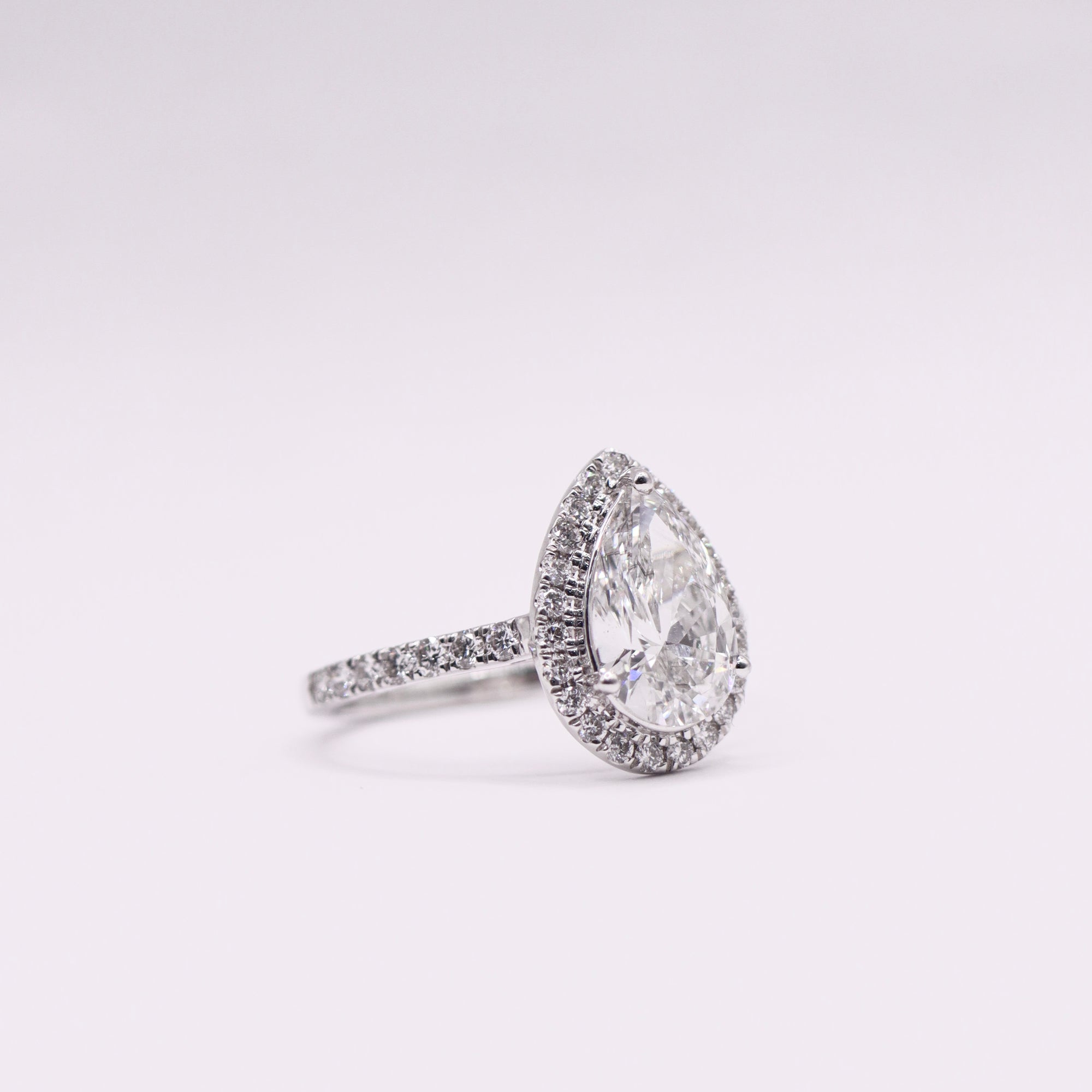 Celestial Halo Pear Ring