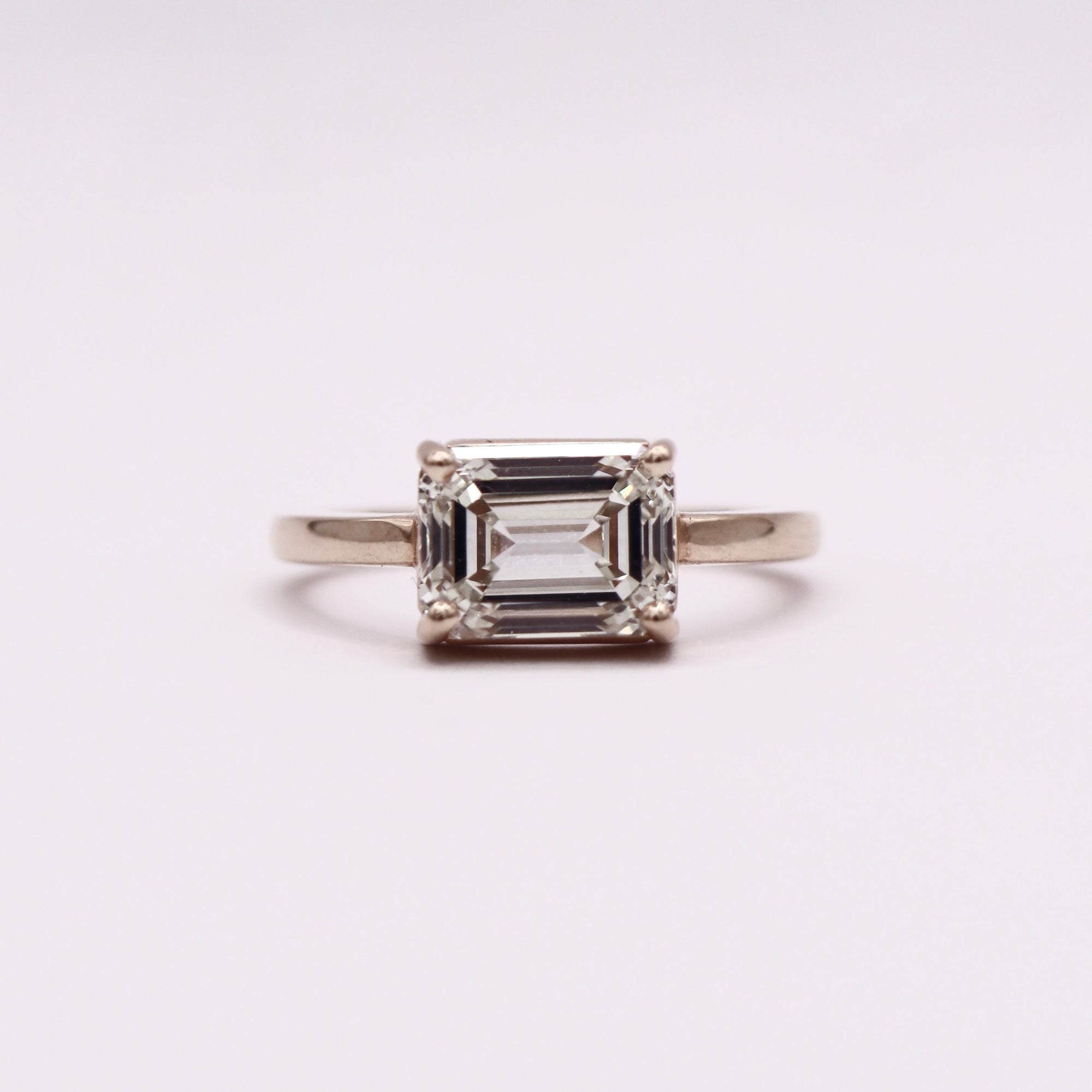 Eternal East-West Emerald Ring