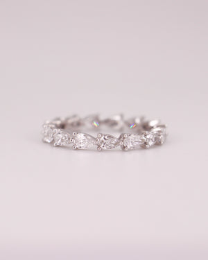 East-West Pear Eternity Band