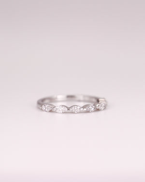 Crescent Halfway Marquise Band