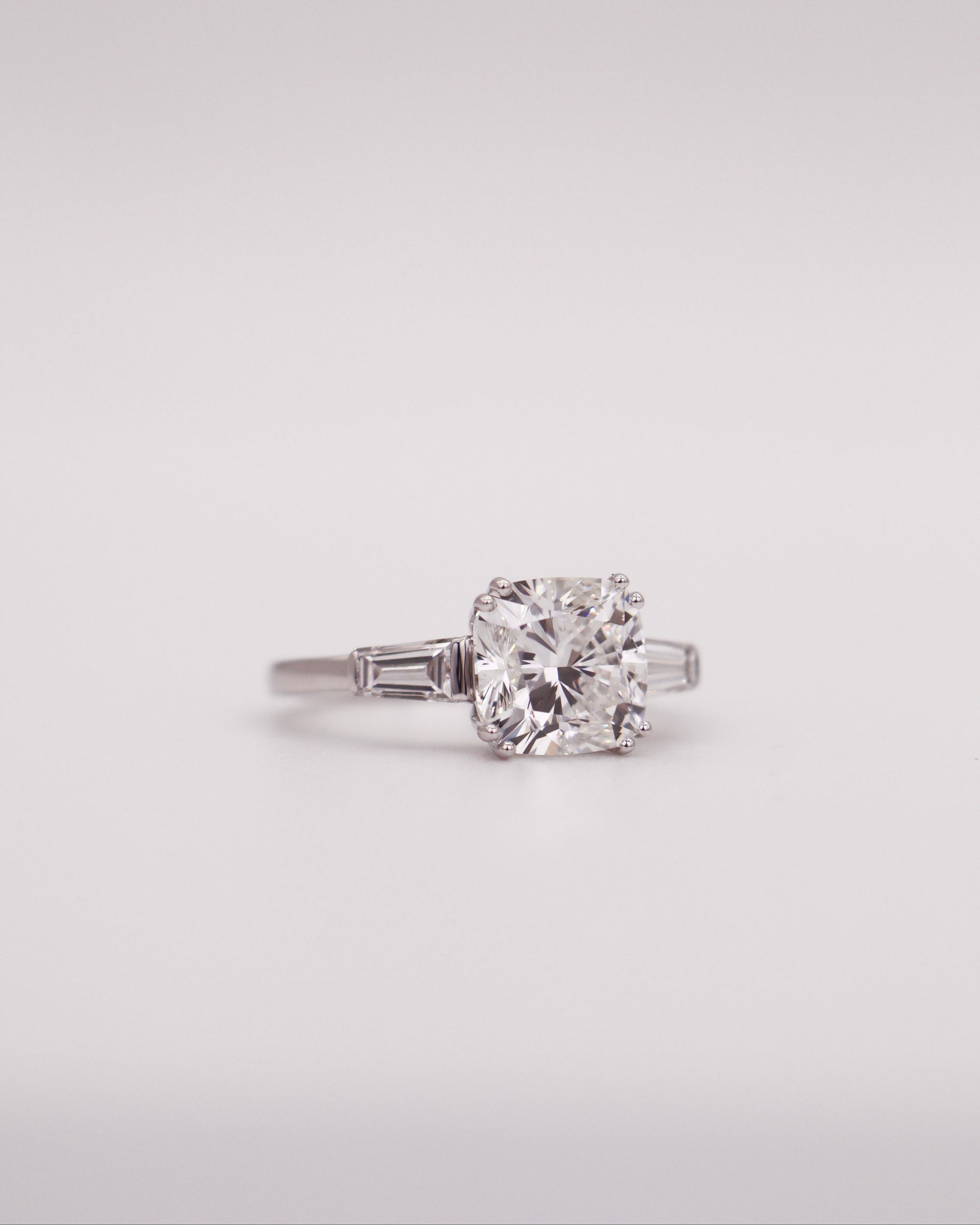 Trinity Cushion-tapered Baguette Ring
