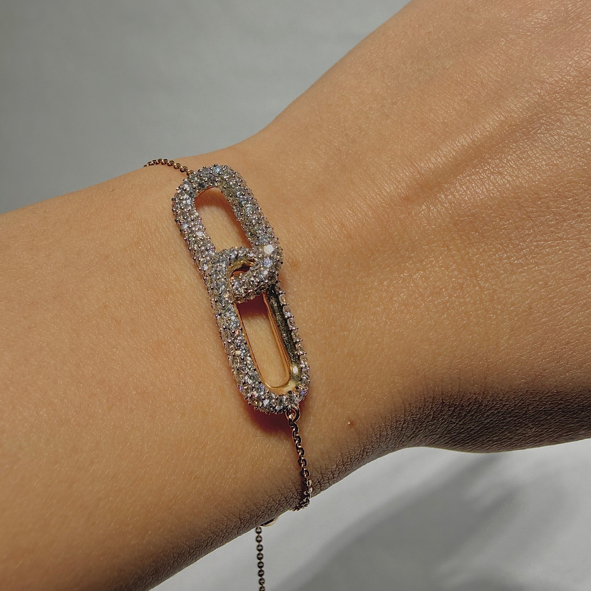 Celestial Cluster Paper Clip Chain Bracelet