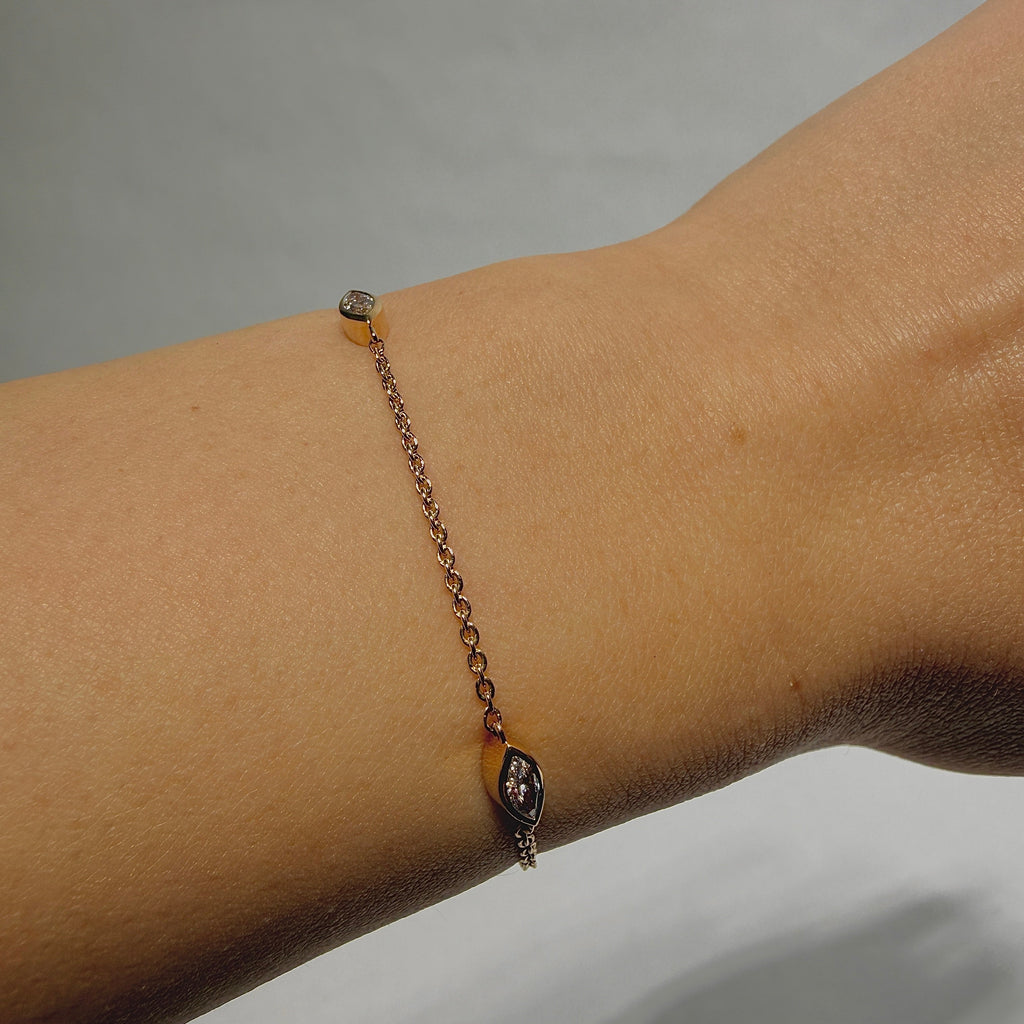 Eclipse Marquise Station Chain Bracelet