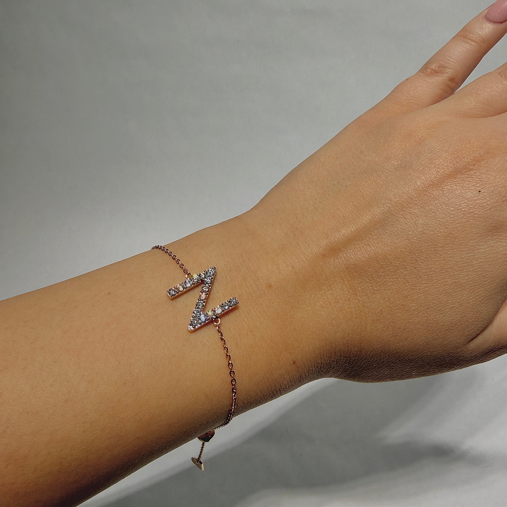 Celestial Alphabet 'N' Chain Bracelet