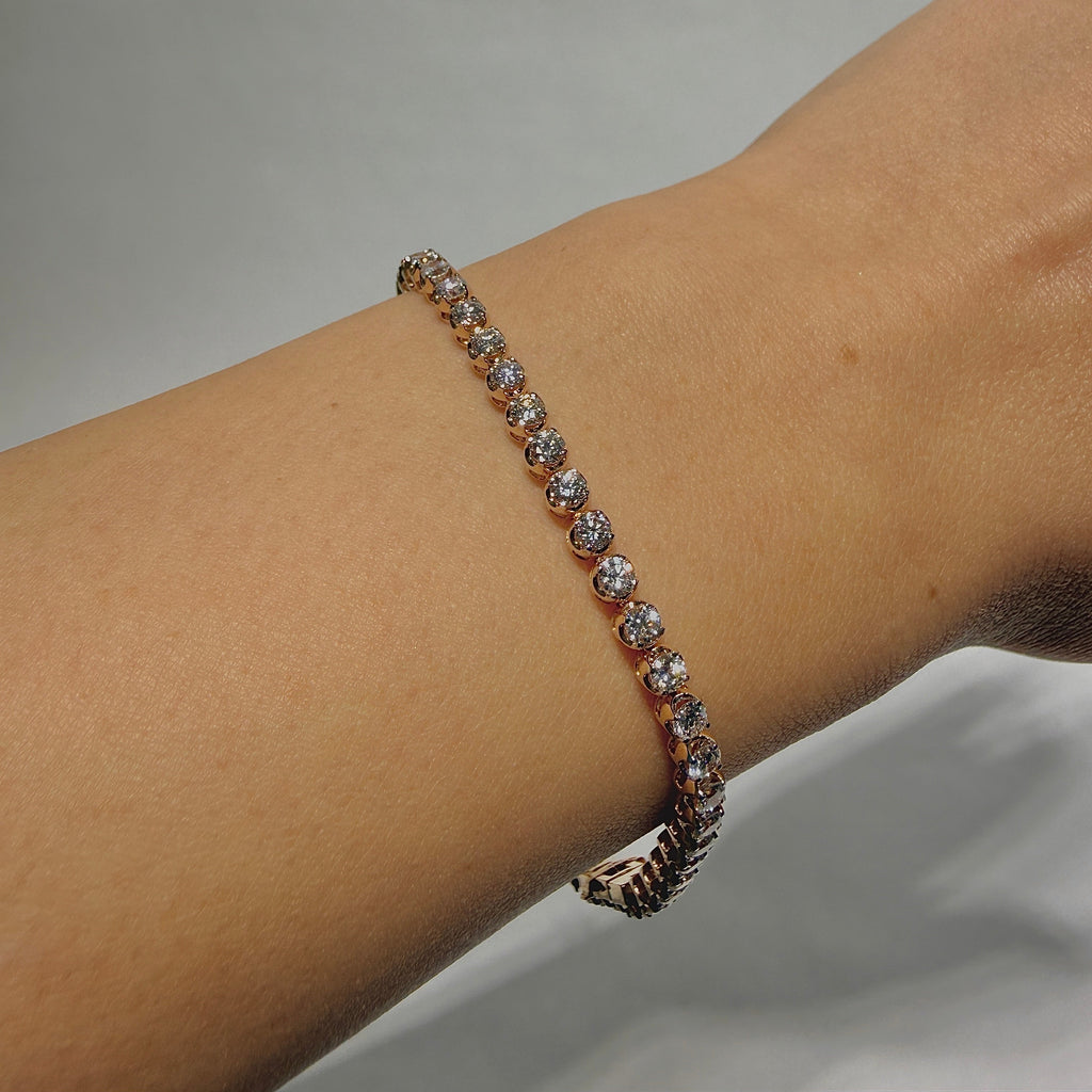 Eternal Tennis Bubble Bezel 3.95ct Bracelet