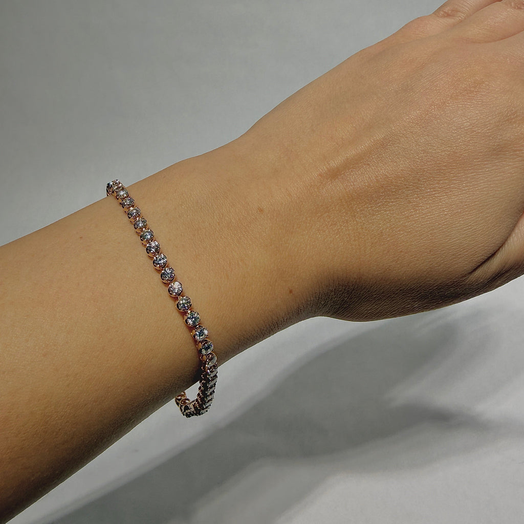 Eternal Tennis Bubble Bezel 3.95ct Bracelet