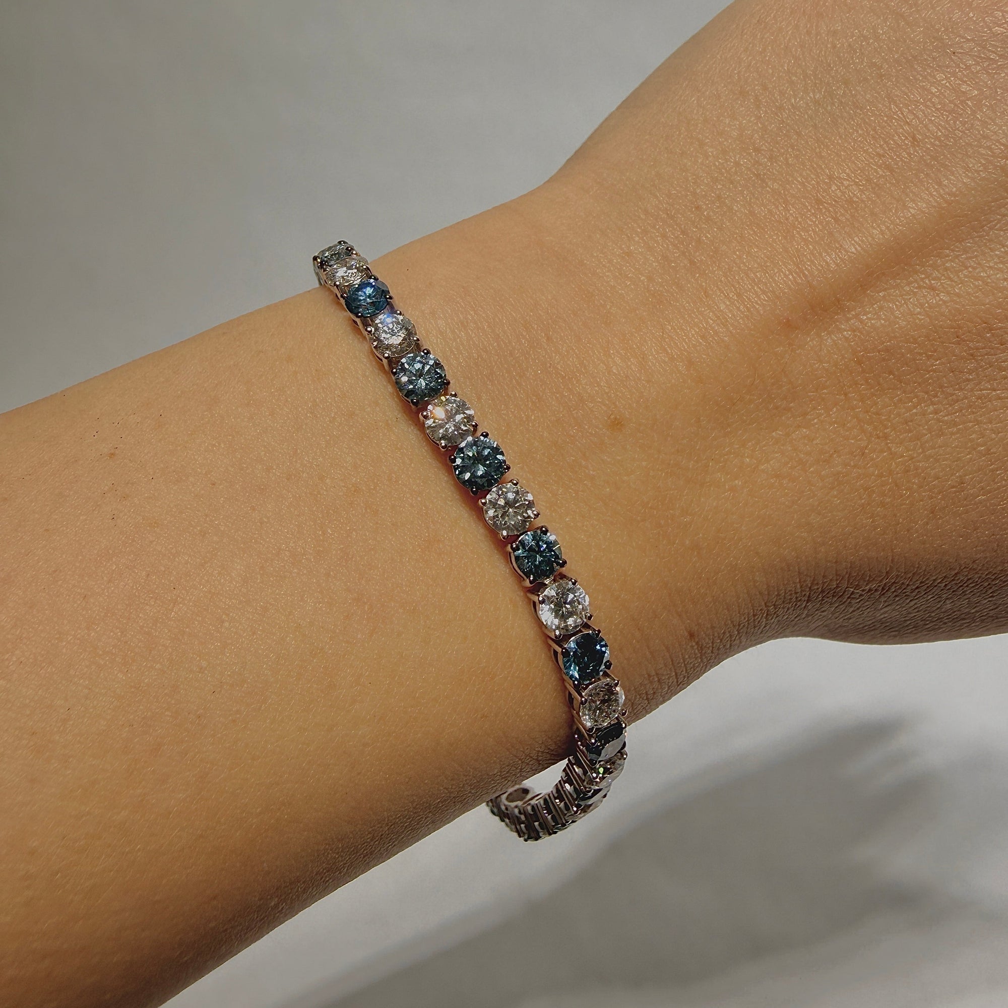 Eternal Blue & White Tennis Bracelet
